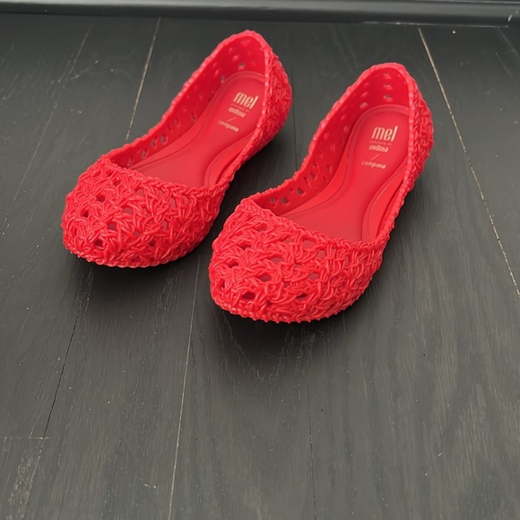 Mini Melissa campana ballet flat in red size 1 - Picture 2 of 12
